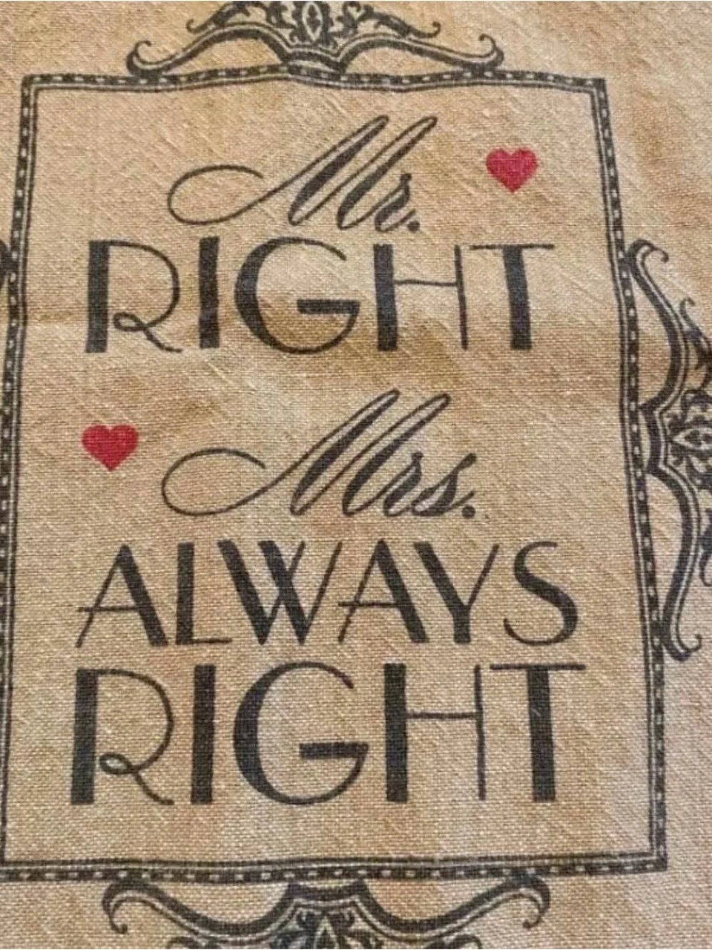 Mr & Mrs Dish Towel Set of 4